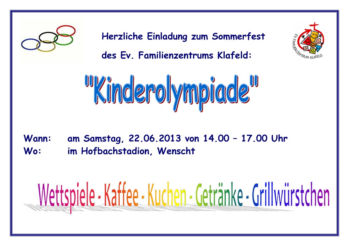 Sommerfest 2013 Familienzentrum